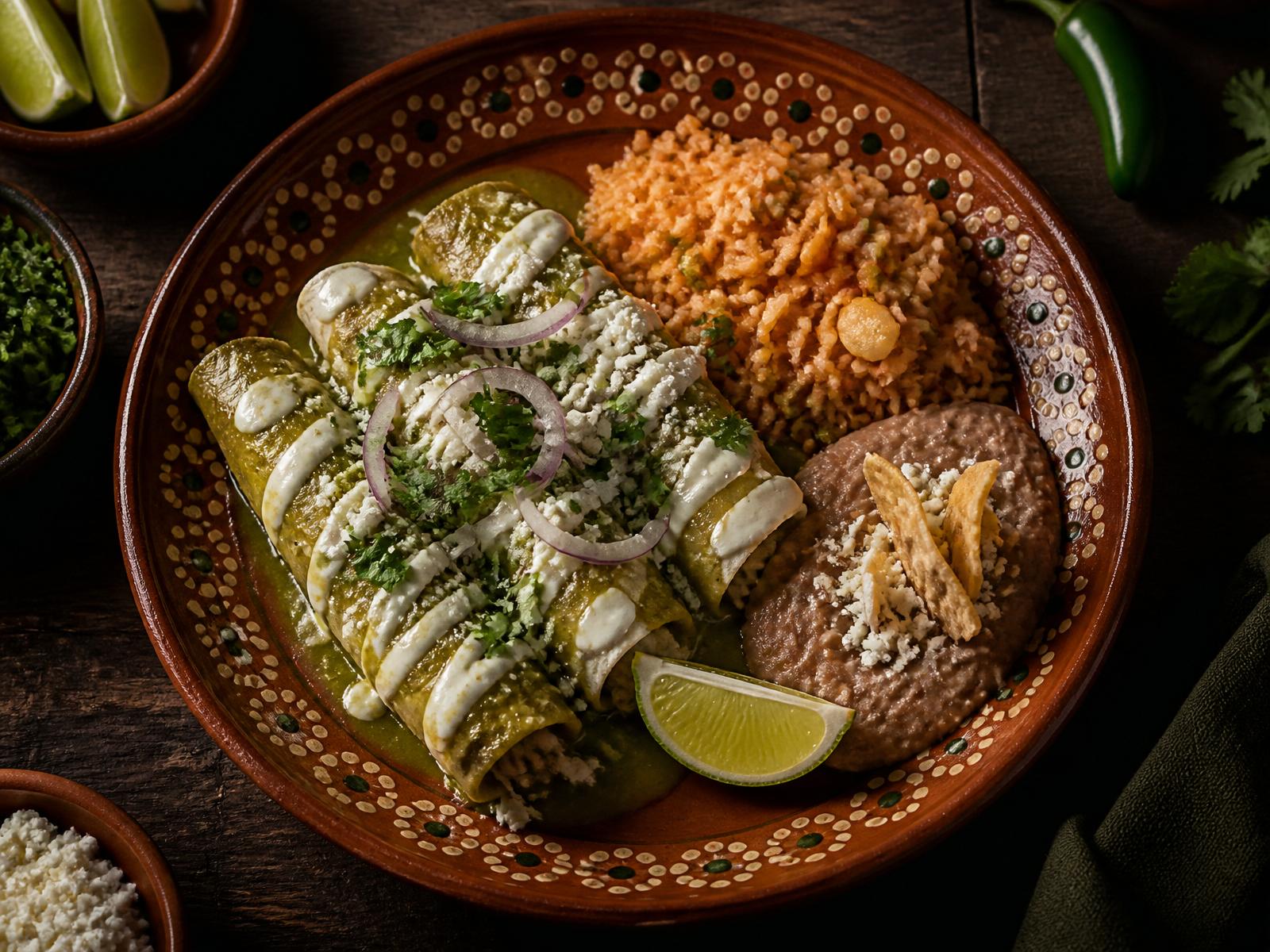 Enchiladas Verdes o Rojas